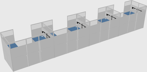 U-shaped cubicle