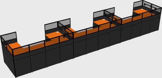Cabine en u