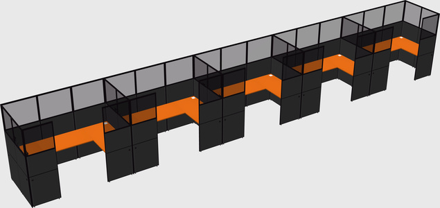 U-shaped cubicle