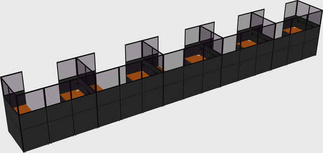 U-shaped cubicle