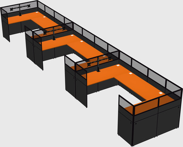 U-shaped cubicle