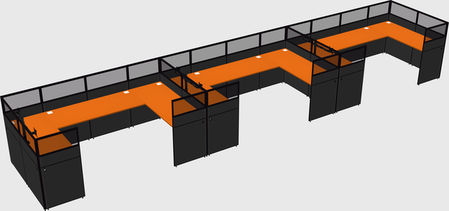 U-shaped cubicle