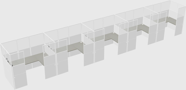 U-shaped cubicle