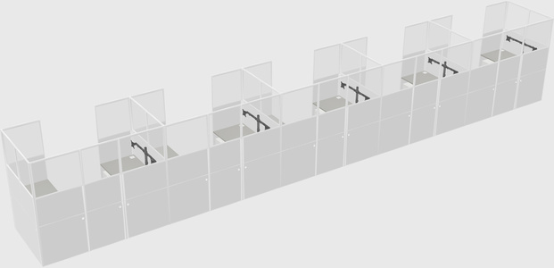 U-shaped cubicle