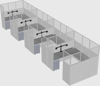 U-shaped cubicle