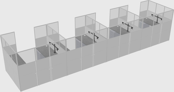 U-shaped cubicle