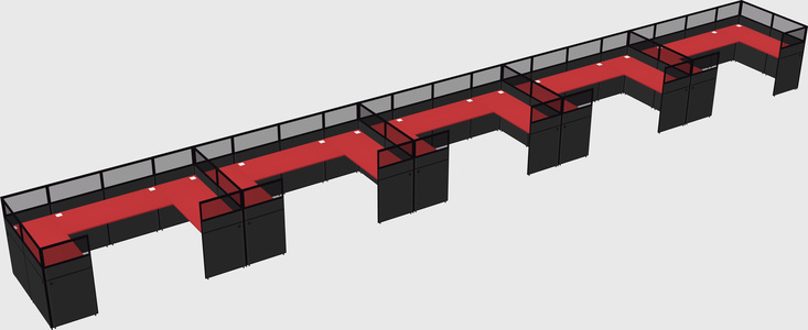 U-shaped cubicle