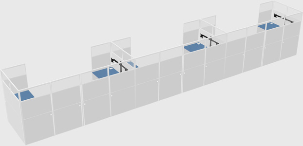U-shaped cubicle