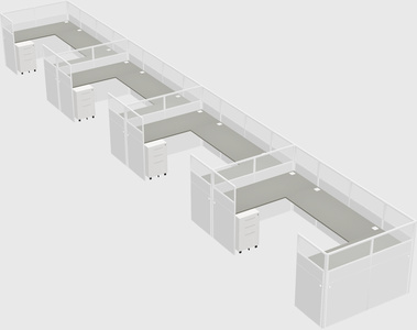 U-shaped cubicle