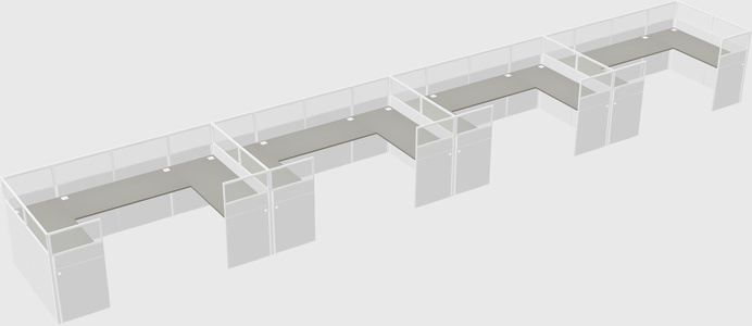 U-shaped cubicle