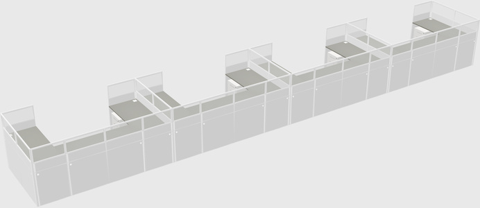 U-shaped cubicle