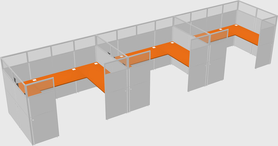 U-shaped cubicle