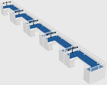 U-shaped cubicle