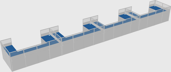 U-shaped cubicle