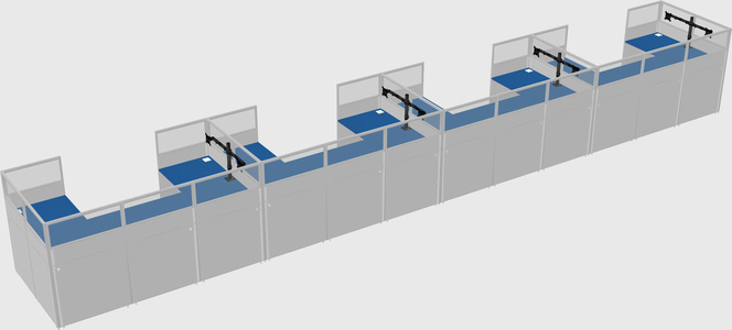 Cabine en u