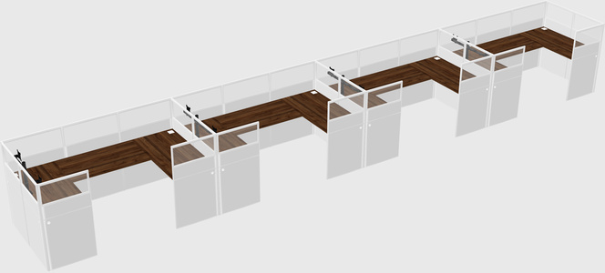 U-shaped cubicle