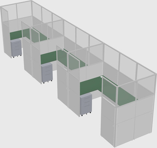 U-shaped cubicle