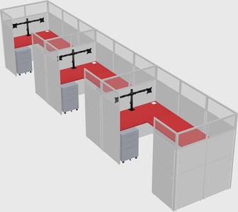 U-shaped cubicle