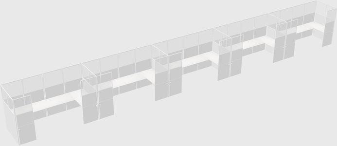 U-shaped cubicle