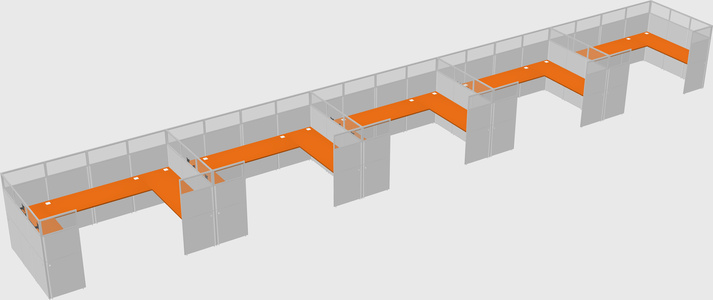 U-shaped cubicle