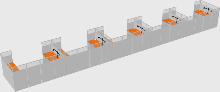U-shaped cubicle