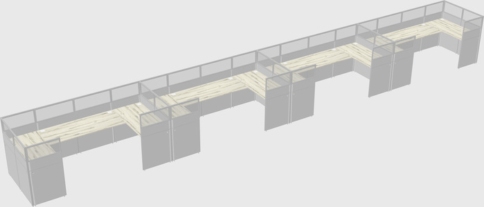 U-shaped cubicle