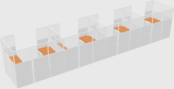 U-shaped cubicle
