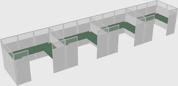 U-shaped cubicle