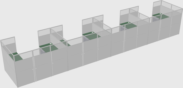 U-shaped cubicle