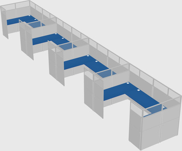 U-shaped cubicle