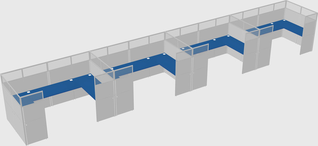 U-shaped cubicle
