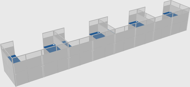 U-shaped cubicle