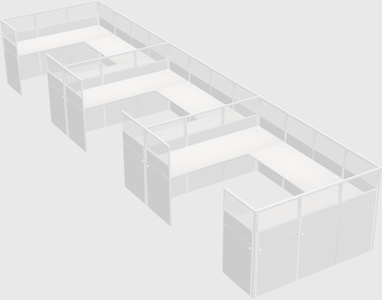 U-shaped cubicle