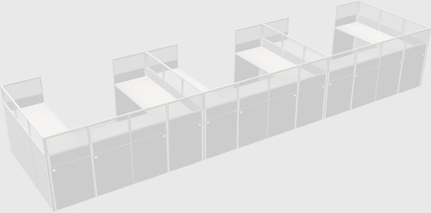 U-shaped cubicle