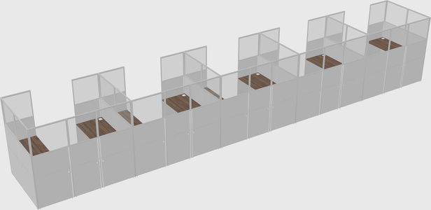 U-shaped cubicle