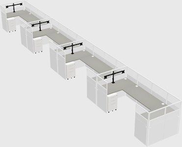 U-shaped cubicle
