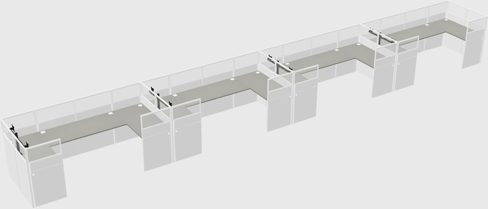 U-shaped cubicle