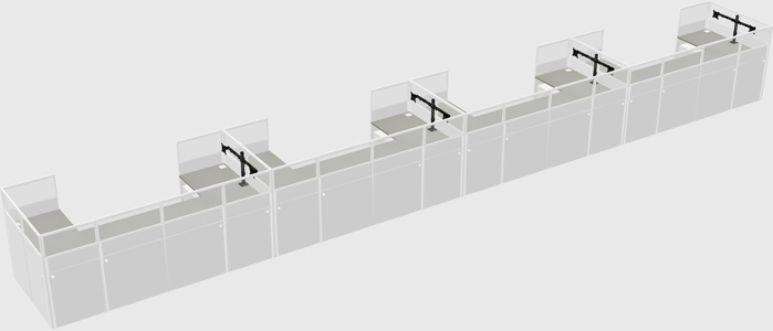 U-shaped cubicle