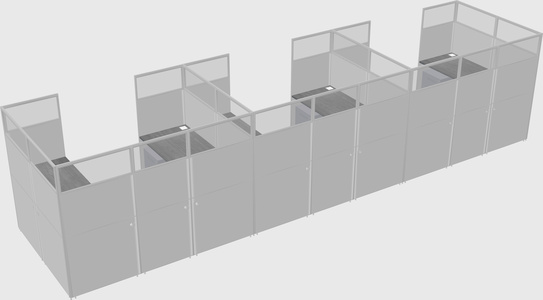 U-shaped cubicle