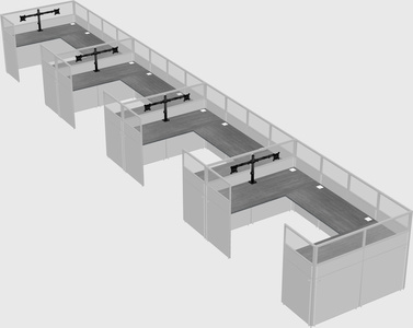 U-shaped cubicle