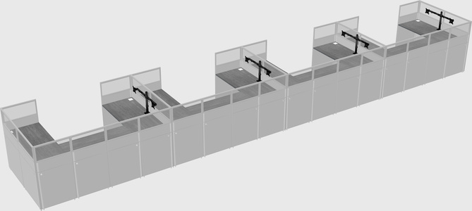 U-shaped cubicle