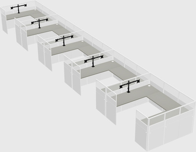 U-shaped cubicle