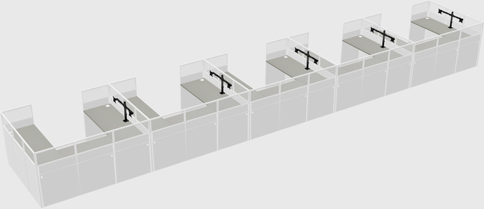 U-shaped cubicle