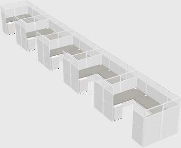 U-shaped cubicle