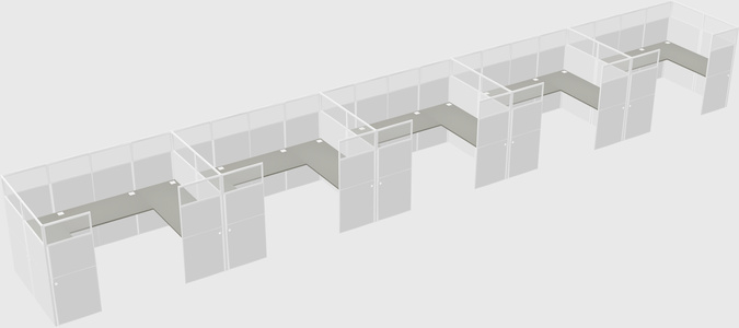 U-shaped cubicle