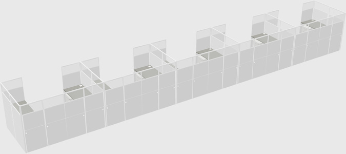 U-shaped cubicle