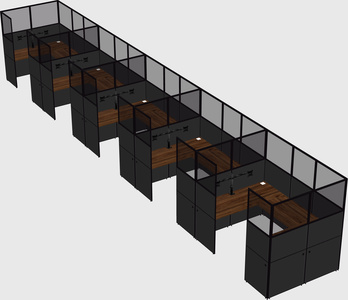 U-shaped cubicle