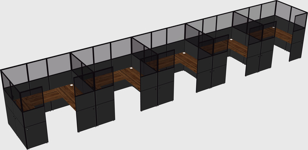 U-shaped cubicle