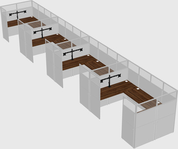U-shaped cubicle