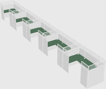 U-shaped cubicle